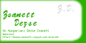 zsanett dezse business card